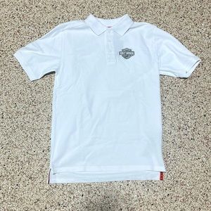 Harley-Davidson White Collared Shirt